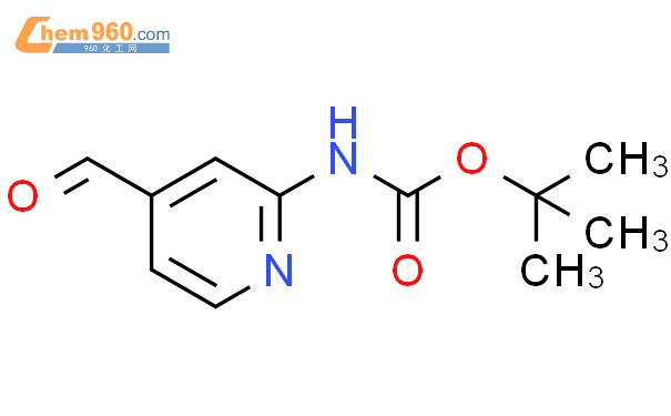 N-(4-甲酰基-2-吡啶基)氨基甲酸叔丁酯结构式图片|304873-65-2结构式图片