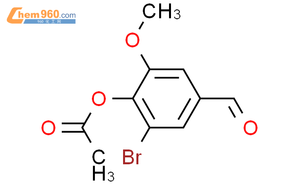 2-溴-4-甲酰基-6-甲氧基乙酸苯酯结构式图片|308088-29-1结构式图片