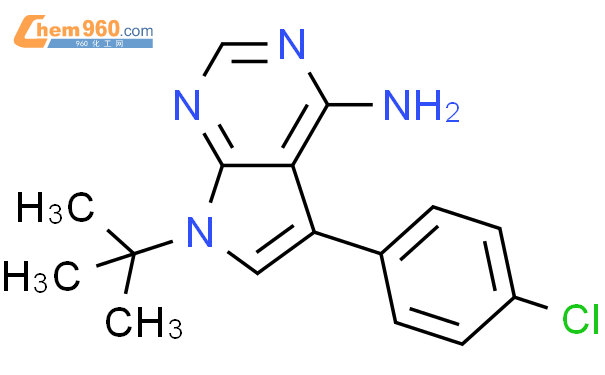 5-(4-氯苯基)-7-(叔丁基)-7H-吡咯并[2,3-D]嘧啶-4-胺结构式图片|309739-67-1结构式图片