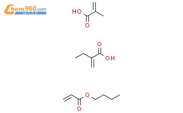 2-甲基丙烯酸與丙烯酸丁酯和丙烯酸乙酯的聚合物結構式圖片|31069-81