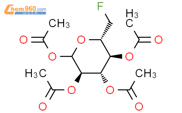 四-o-乙酰基-6-脫氧-6-氟-d-吡喃葡萄糖結構式