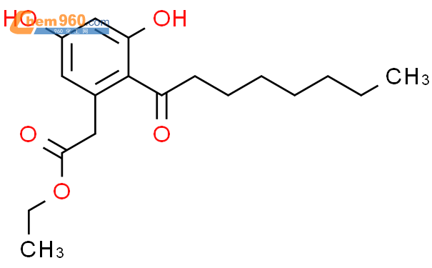 (3,5-Dihydroxy-2-octanoyl-phenyl)-acetic acid ethyl ester