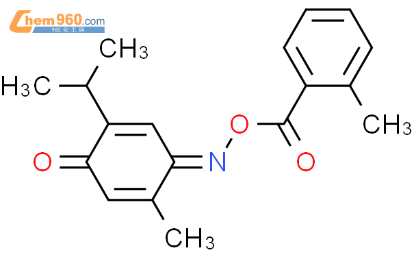 2-甲基-5-(1-甲基乙基)-2,5-环己二烯-1,4-二酮 1-[O-(2-甲基苯甲酰)肟]结构式图片|321688-88-4结构式图片