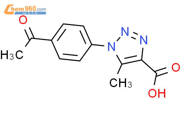 324036-45-5,1-(4-Acetyl-phenyl)-5-methyl-1H-[1,2,3]triazole-4-carboxylic Acid化学式、结构式、分子式、mol ...