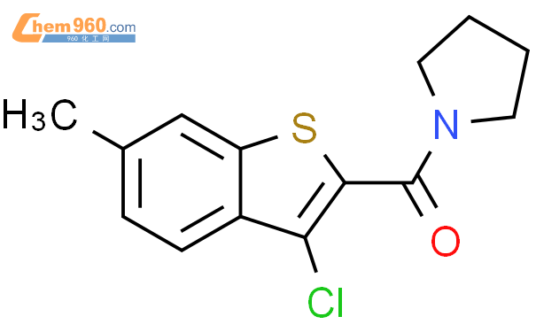 329218 98 6 3 Chloro 6 methyl benzo b thiophen 2 yl pyrrolidin 1 yl methanoneCAS号 329218 98 6