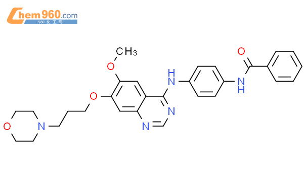 N-[4-[[6-甲氧基-7-[3-(4-吗啉基)丙氧基]-4-喹唑啉基]氨基]苯基]苯甲酰胺