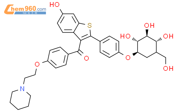 4’-Raloxifene-β-D-glucopyranoside结构式图片|334758-19-9结构式图片