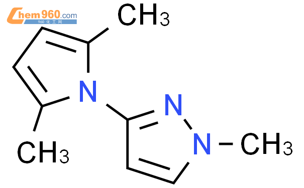 3-(2,5-二甲基吡咯基)-1-甲基吡唑结构式图片|34605-66-8结构式图片