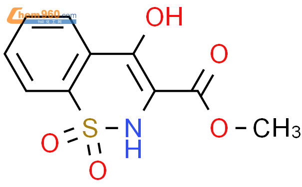 4-羟基-2H-1,2-苯并噻嗪-3-羧酸甲酯 1,1-二氧化物结构式图片|35511-14-9结构式图片