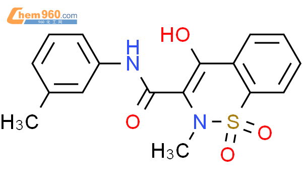 4-Hydroxy-2-methyl-N-(3-methylphenyl)-2H-1,2-benzothiazine-3-carb oxamide 1,1-dioxide