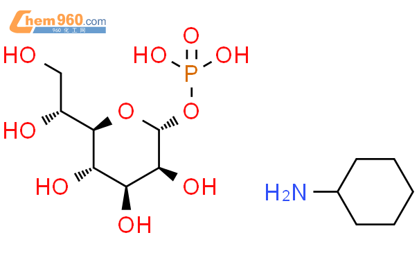 (d-甘油-alpha-d-甘露-吡喃庚糖基)-二氫磷酸酯環己基銨鹽結構式圖片