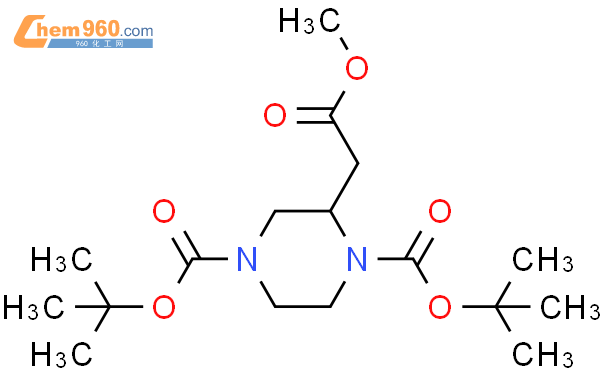 双BOC-哌嗪-2-乙酸乙酯