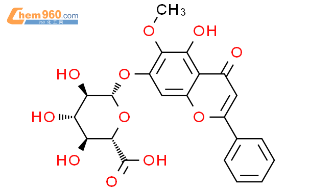千层纸素A-7-0-β-D-葡萄糖醛酸苷结构式图片|36948-76-2结构式图片