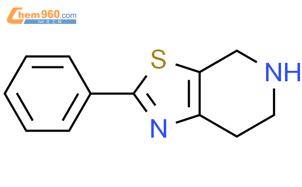 374824-28-9,2-苯基-4,5,6,7-四氢噻唑并[5,4-c]吡啶化学式、结构式、分子式、mol – 960化工网