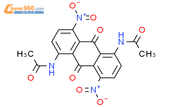 N N 9 10 二氢 4 8 二硝基 9 10 二氧代 1 5 蒽二基 双乙酰胺「cas号：37686 98 9」 960化工网