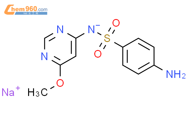 磺胺间甲氧基嘧啶钠结构式图片|38006-08-5结构式图片