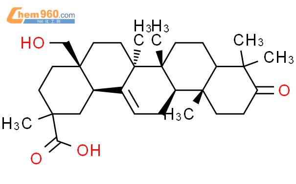 28-羟基-3-氧代齐墩果-12-烯-29-酸结构式图片|381691-22-1结构式图片