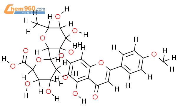 金合欢素 7-[鼠李糖-(1->2)-半乳糖醛酸苷]