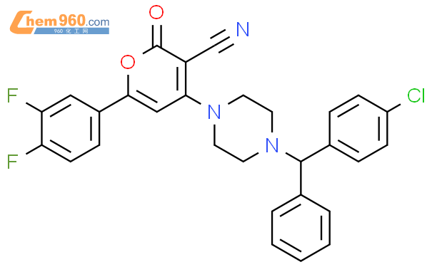 388573 72 6 2h Pyran 3 Carbonitrile 4 [4 [ 4 Chlorophenyl Phenylmethyl