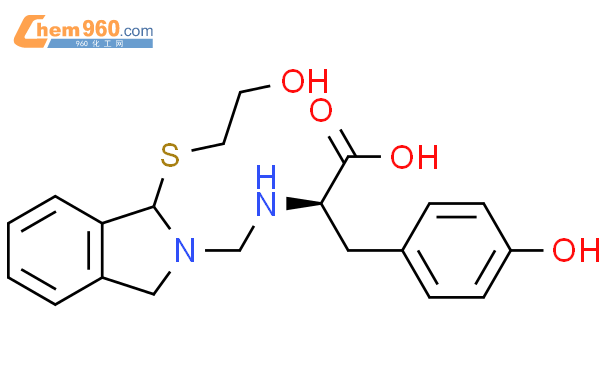 390401 42 0d Tyrosinen 13 Dihydro 1 2 Hydroxyethylthio 2h Isoindol 2 Yl Methyl 化学式、结构式 