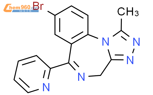 8-Bromo-1-methyl-6-(2-pyridinyl)-4H-[1,2,4]triazolo[4,3-a][1,4]be nzodiazepine