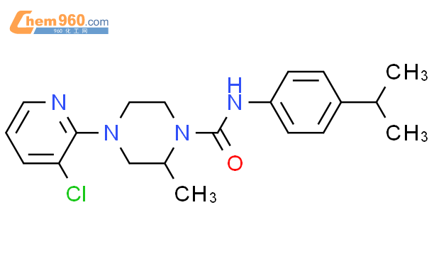 393514 22 2 R 4 3 氯吡啶 2 基 N 4 异丙基苯基 2 甲基哌嗪 1 羧酰胺cas号 393514 22 2 R 4 3 氯吡啶 2 基 N 4 异