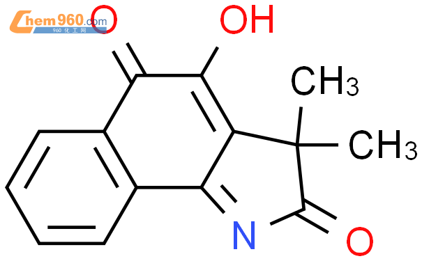4-羟基-3,3-二甲基-2H-苯并[g]吲哚-2,5(3H)-二酮结构式图片|39674-97-0结构式图片