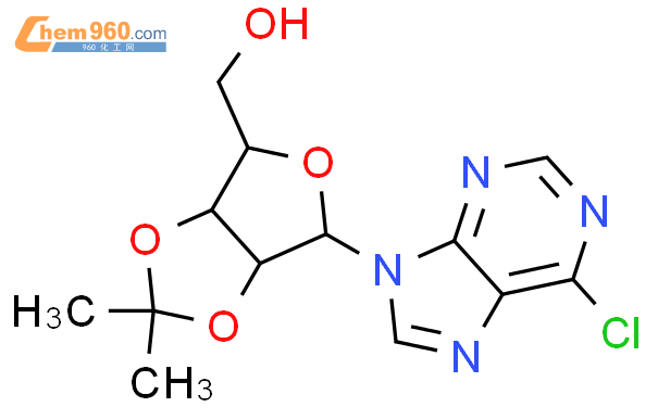 6-氯-9-beta-D-(2,3-异亚丙基)呋喃核糖基嘌呤结构式图片|39824-26-5结构式图片