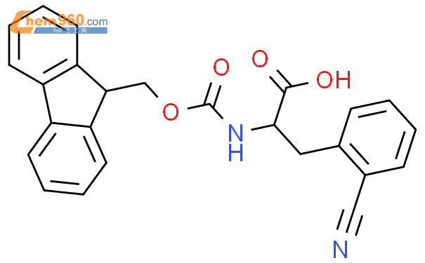 Fmoc-L-2-氰基苯丙氨酸结构式图片|401933-16-2结构式图片