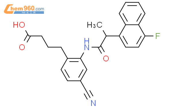 4-氰基-2-[[2-(4-氟-1-萘基)-1-氧代丙基]氨基]苯基丁酸