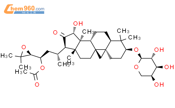 乙酰升麻醇-3-O-α-L-阿拉伯糖苷结构式图片|402513-88-6结构式图片