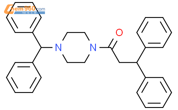 1-(二苯基甲基)-4-(1-氧代-3,3-二苯基丙基)哌嗪