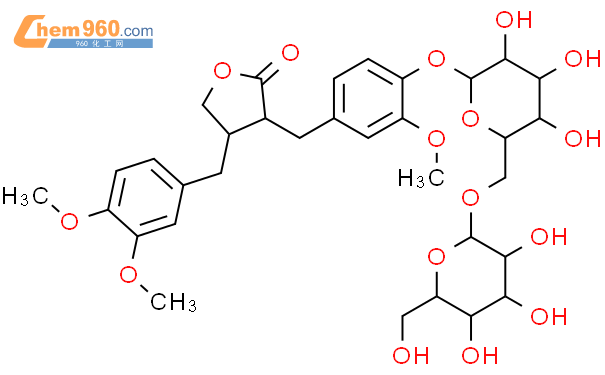 牛蒡子苷元-4-O-β-龙胆二糖苷结构式图片|41682-24-0结构式图片