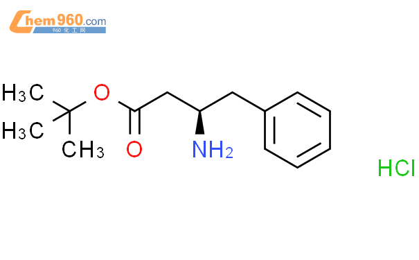 (R)-3-氨基-4-苯基丁酸叔丁酯盐酸盐结构式图片|422324-39-8结构式图片