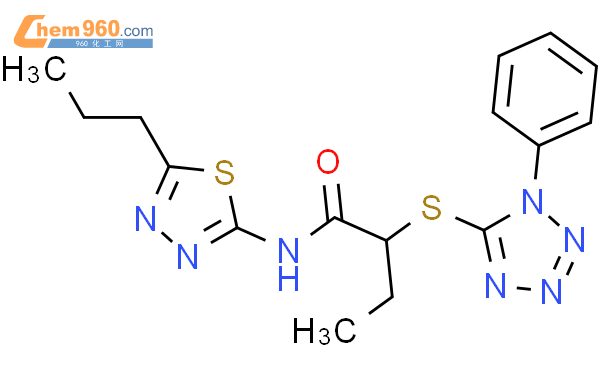 431891 66 6 2 [ 1 Phenyl 1h Tetrazol 5 Yl Sulfanyl] N 5 Propyl 1 3 4 Thiadiazol 2 Yl B