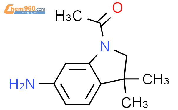 1-乙酰基-6-氨基-3,3-二甲基-2,3-二氢吲哚结构式图片|453562-71-5结构式图片