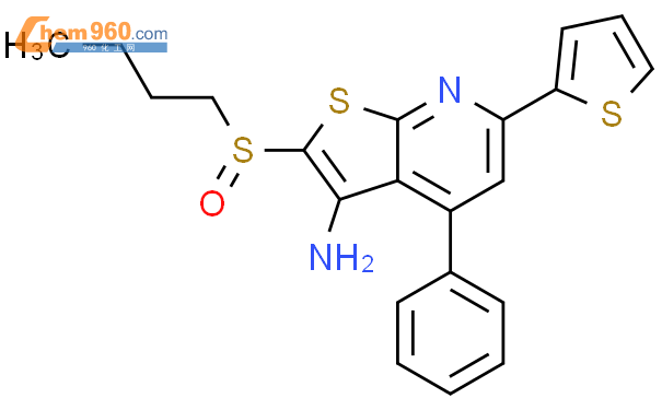 2-(丁基亚磺酰基)-4-苯基-6-(噻吩-2-基)噻吩并[2,3-b]吡啶-3-胺