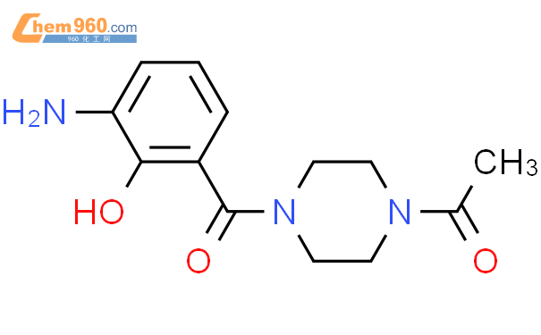 1-(4-(3-氨基-2-羟基苯甲酰基)哌嗪-1-基)乙酮