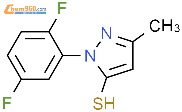 478398 14 0 1h Pyrazole 5 Thiol 1 2 5 Difluorophenyl 3 Methyl 化学式、结构式、分子式、mol 960化工网