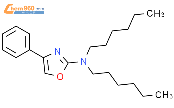 480999 18 6 2 OXAZOLAMINE N N DIHEXYL 4 PHENYL 化学式结构式分子式molsmiles 960化工网