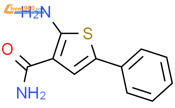 2-氨基-5-苯基-噻吩-3-羧酸胺结构式图片|4815-35-4结构式图片