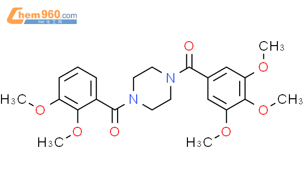 510718 23 7 2 3 Dimethoxy phenyl 4 3 4 5 trimethoxy benzoyl piperazin 1 yl methan oneCAS号