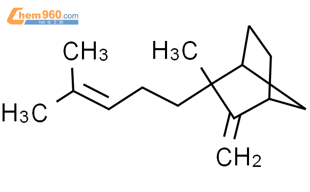 511-59-1,双环[2.2.1]庚烷，2-甲基-3-亚甲基-2-（4-甲基-3-戊烯-1-基）-，（1S，2R，4R）-化学式、结构式 ...