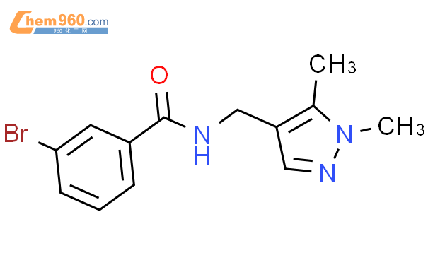 515120 89 5 3 Bromo N 1 5 Dimethyl 1H Pyrazol 4 Ylmethyl BenzamideCAS