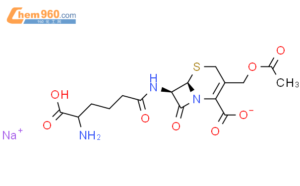 5-Thia-1-azabicyclo[4.2.0]oct-2-ene-2-carboxylic acid,3-[(acetyloxy)methyl]-7-[[(5R)-5-amino-5-carboxy-1-oxopentyl]amino]-8-oxo-, monosodium salt, (6R,7R)-