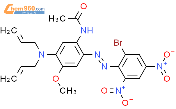 6-二硝基苯基偶氮基)-5-[二(2-丙烯基)氨基]-4-甲氧基苯基]乙酰胺結構