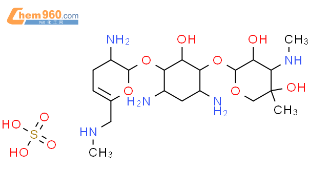 2-[4,6-diamino-3-[[3-amino-6-(methylaminomethyl)-3,4-dihydro-2H-pyran-2-yl]oxy]-2-hydroxycyclohexyl]oxy-5-methyl-4-(methylamino)oxane-3,5-diol;sulfuric acid