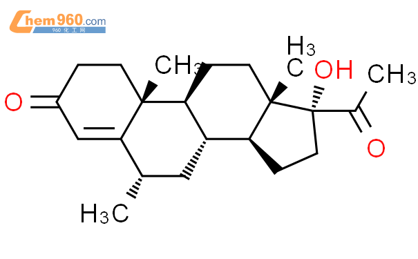 醋酸甲羟孕酮(安宫黄体酮EP杂质B)结构式图片|520-85-4结构式图片