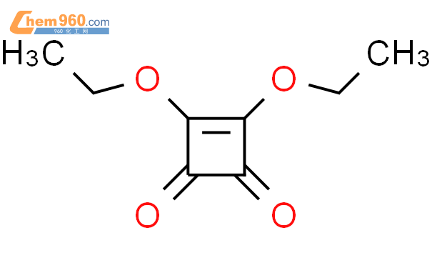 3,4-二乙氧基-3-環丁烯-1,2-二酮結構式圖片