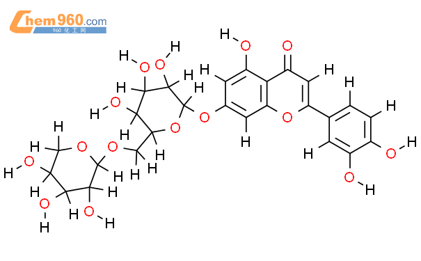 木樨草素-7-O-α-L-吡喃阿拉伯糖(1→6)-β-D-吡喃葡萄糖苷